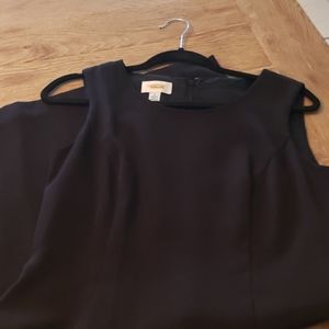Talbots sleeveless black dress